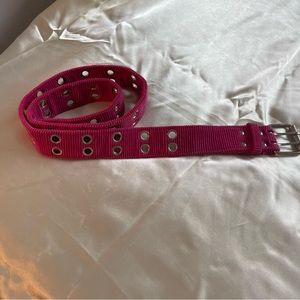 Pink grommet belt